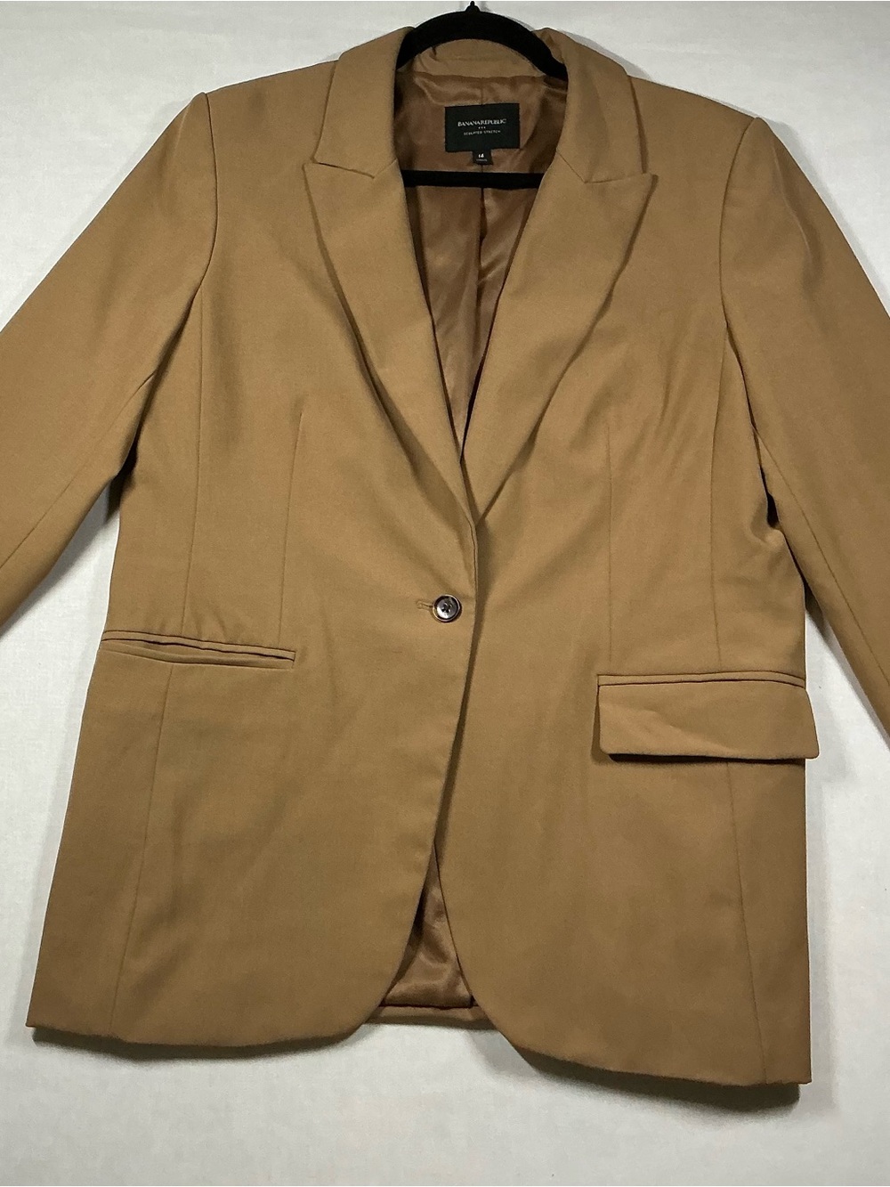 Banana Republic Men's Tan Single-Button Blazer